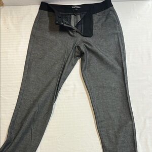 Express Gray Dress Pants with Elastic Waistband